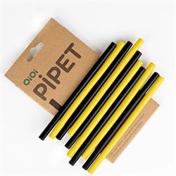 OİOİ 10'lu Silikon Pipet Siyah-Sarı