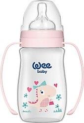 Wee Baby Klasik Plus Geniş Ağızlı Kulplu PP Biberon 250 ml Pembe