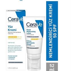 Cerave Normal ve Kuruya Dönük Ciltler İçin Yüz Nemlendirici Krem Spf 50 52 ml