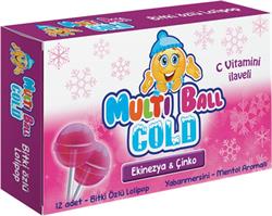 Multiball Cold Ekinezya Çinko 12'li Lolipop
