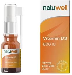 NATUWELL Vitamin D3 600ıu Sprey 20ml D Vitamini