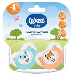 Wee Baby Sevimli Hayvanlar Damaklı 0-6 Ay 2'li Emzik