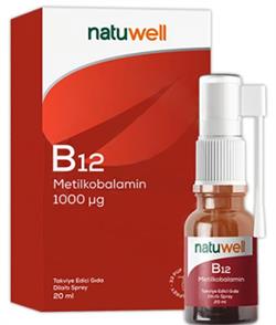 Natuwell B12 Metilkobalamin Sprey 1000 mcg 20 ml