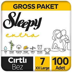 Sleepy Extra Günlük Aktivite 7 Numara XX Large 100'lü Bebek Bezi