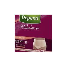 Depend Emici Külot Kadın Orta Boy M 10'lu Hasta Bezi