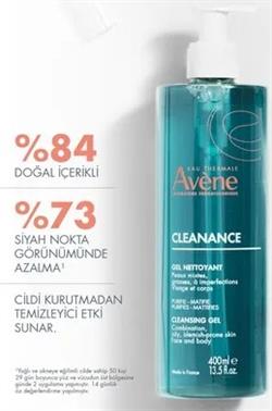 Avene Cleanance Gel Nettoyant 400 ml Yağlı Ciltler İçin Temizleyici
