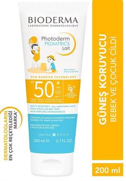 Bioderma Photoderm Pediatrics Lait 200 ml 50 Faktör Bebek ve Çocuk Güneş Kremi