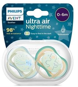 Philips Avent SCF376/18 Ultra Air Night 0-6 Ay 2'li Erkek Emzik