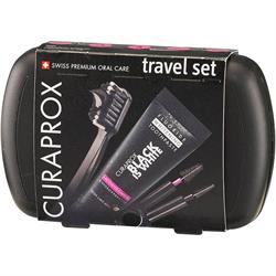 Curaprox Black Is White Travel Set (1 Fırça,10mg Diş Macunu, 2 Arayüz Fırça)