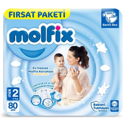 Molfix 2 Numara Mini 80'li Bebek Bezi
