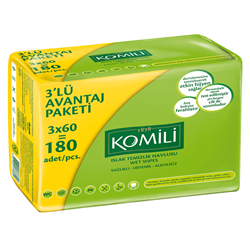 Komili Islak Havlu 3x60