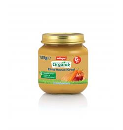 Milupa Organik Kavanoz Maması Elmalı Havuçlu 125 G