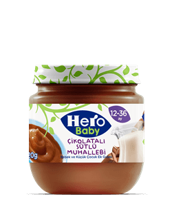 Hero Baby Kavanoz Maması Çikolatalı Sütlü Muhallebi 120 Gr