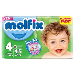 Molfix Bebek Bezi 4 Beden Maxi Jumbo Paket 45 adet