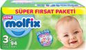 Molfix 3D 3 Numara Midi 94 Adet Süper Fırsat Paketi Bebek Bezi