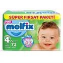 Molfix Bebek Bezi 4+ Beden Maxi Plus Süper Fırsat Paketi 72 Adet