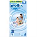 Molfix Bebek Bezi Comfort Fix Dev Ekonomi 4+ Beden 52 Adet
