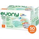 Evony 3 Katlı Yumuşak Elastik Kulaklı 50'li Yeşil Cerrahi Maske
