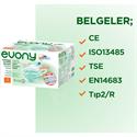 Evony 3 Katlı Yumuşak Elastik Kulaklı 50'li Yeşil Cerrahi Maske