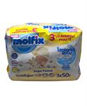 Molfix İzotonik Sulu Yenidoğan 50 Yaprak 3'lü Paket Islak Mendil