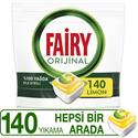 Fairy Hepsi Bir Arada Limon 140'lı Bulaşık Makinesi Kapsülü