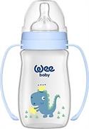 Wee Baby Klasik Plus Geniş Ağızlı Kulplu PP Biberon 250 ml Mavi