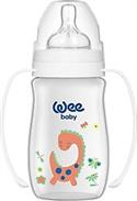 Wee Baby Klasik Plus Geniş Ağızlı Kulplu PP Biberon 250 ml Beyaz