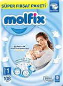 Molfix 1 Beden Yenidoğan 108'li Bebek Bezi