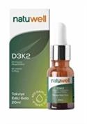 Natuwell Vitamin D3+K2 Damla 20 ml