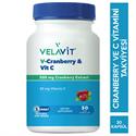 Velavit V-Cranberry & Vit C Takviye Edici Gıda 30 Kapsül
