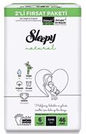 Sleepy  Natural 6 Numara XLarge 46'lı Bebek Bezi