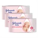 Johnson's Baby Yenidoğan Parfümsüz 3'lü 56 Adet Islak Mendil